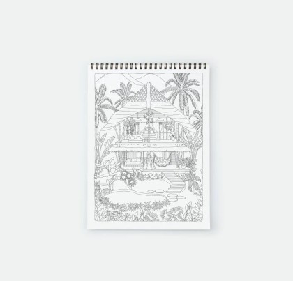 Carnet de coloriage -  Exotic bathtub