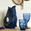 Grand vase ceramic Poisson - Bleu nuit