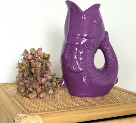 Grand vase Poisson - Violet