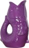 Grand vase Poisson - Violet