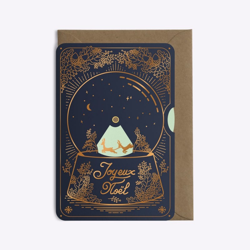 Carte Disque Traineau - Bleu