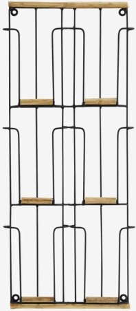 Porte-cartes - Métal noir et bois