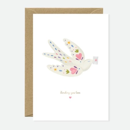 Carte - Bird sending love