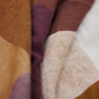 Nappe à carreaux - Ambre/Prune