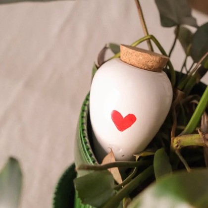 Olla - Blanc et coeur rouge - Pépin
