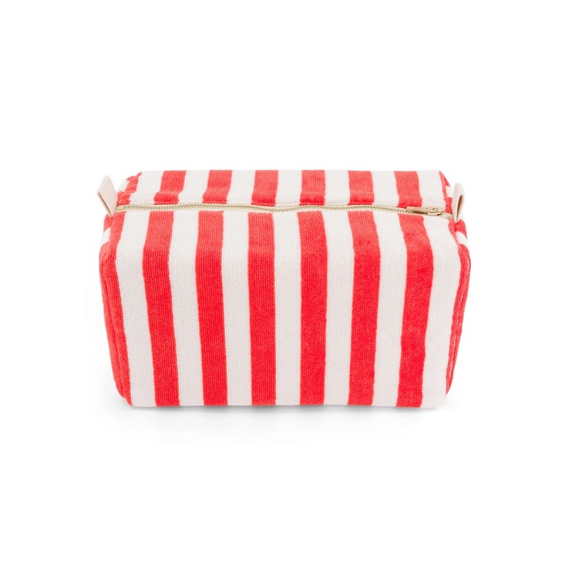 Trousse de toilette Vic éponge - Rayures rouges