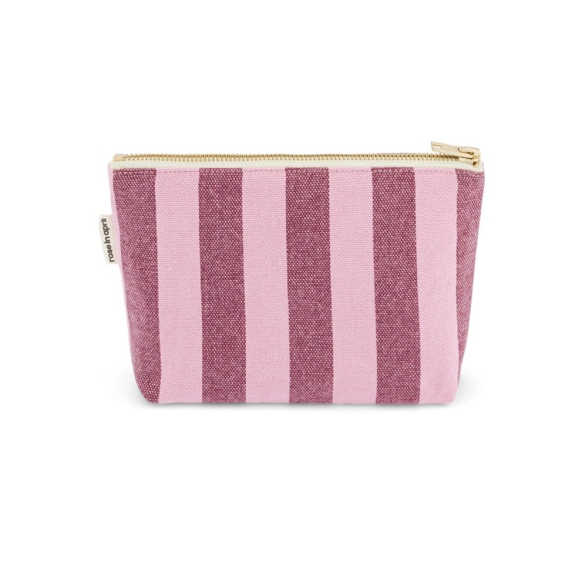 Pochette Sofia - Rayures Bordeaux / Bubble pink