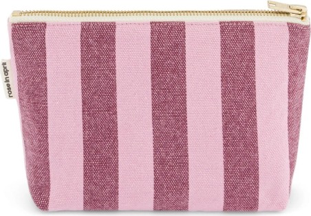 Pochette Sofia - Rayures Bordeaux / Bubble pink