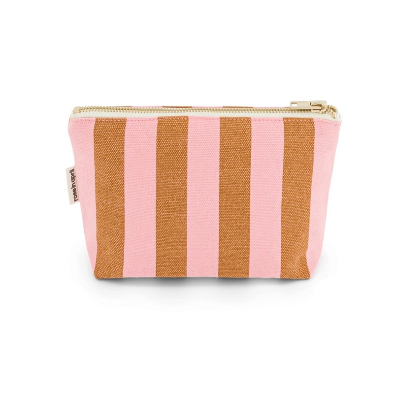 Pochette Sofia - Rayures Caramel / Strawberry