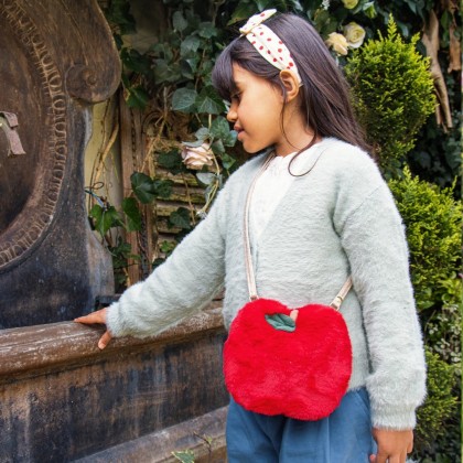 Sac en fausse fourrure enfant - Rosy - Pomme