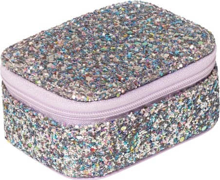 Boîte à bijoux rayée - Cerise