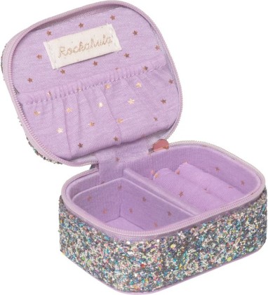 Boîte à bijoux rayée - Cerise