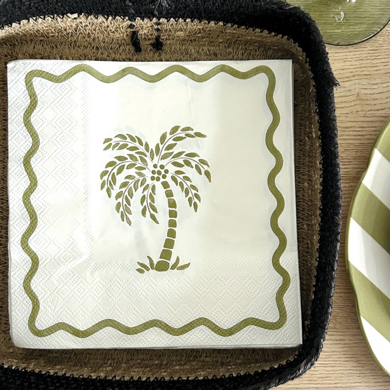 Serviettes en papier recyclé - Palmier