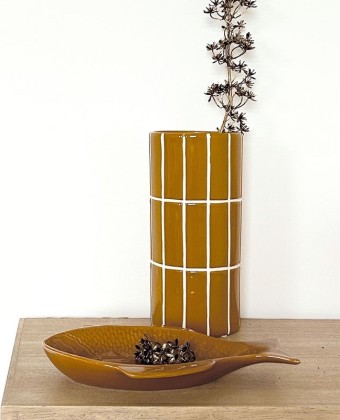 Vase carrelage ocre