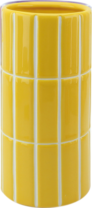 Vase carrelage - Jaune