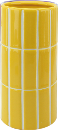 Vase carrelage - Jaune