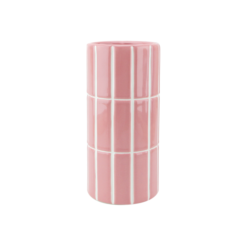 Vase carrelage - Rose