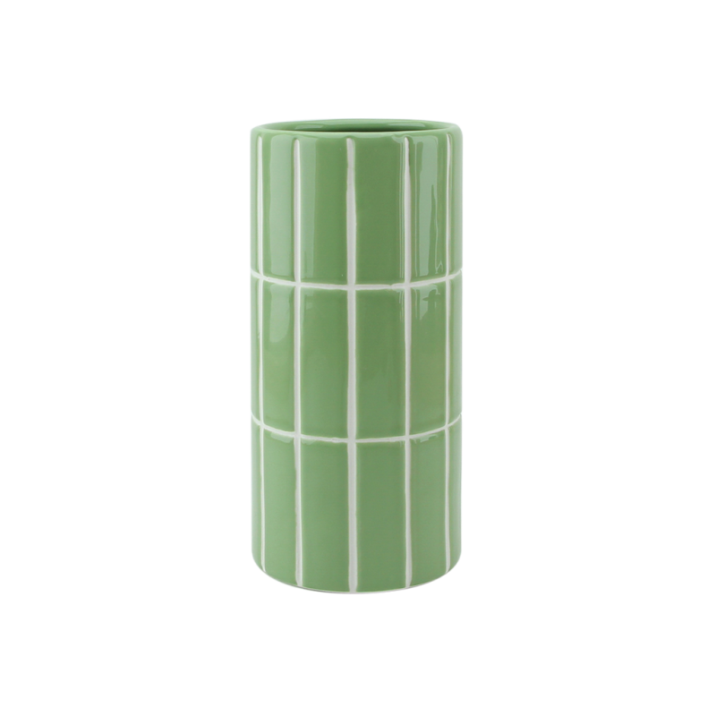 Vase carrelage - Vert matcha