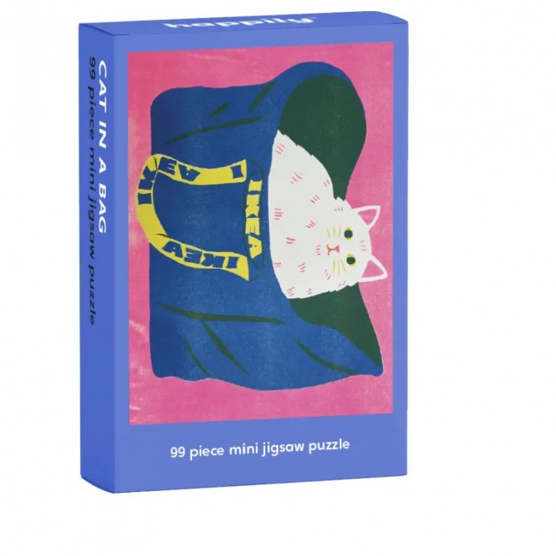 Mini puzzle - Chat dans un sac - Happily