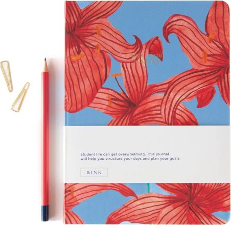 Agenda 18 mois - Fleur rouge