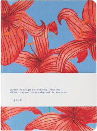 Agenda 18 mois - Fleur rouge