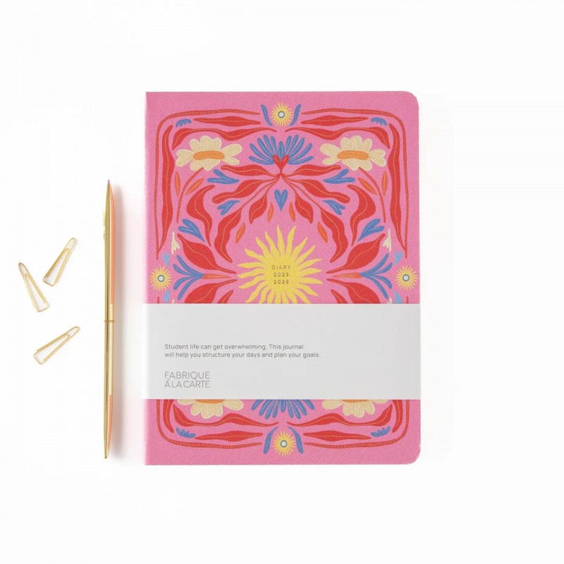 Agenda 18 mois - Soleil rose