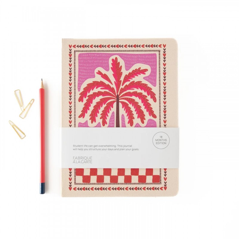 Agenda scolaire - Palmier rose - A-journal Stationery