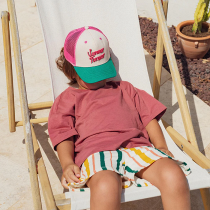 Casquette enfant 3/6ans - Summer Forever rose - Chamaye