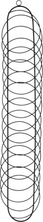 Porte cartes "boucles" - Métal noir