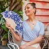 Eventail - fleurs bleues - Fisura