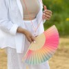 Eventail - « Gradient » rose et vert - Fisura