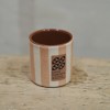 Tasse espresso rayures verticales - terracotta