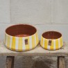 Saladier/Bol rayures PM - Jaune tangerine