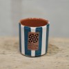 Tasse espresso rayures verticales - Bleu canard (teal)