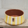 Grand bol/saladier haut à rayures - Jaune Tangerine
