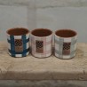 Tasse espresso à carreaux - mauve