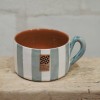Mug large rayures verticales - sauge