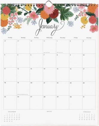 Calendrier - Dahlia 2026 - Rifle Paper