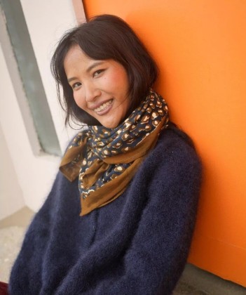 Foulard - Léopard navy