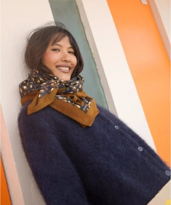 Foulard - Léopard navy