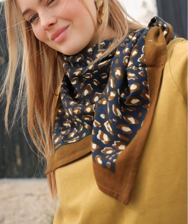 Foulard - Léopard navy