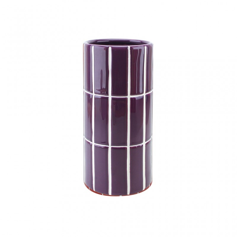 Vase carrelage - Violet