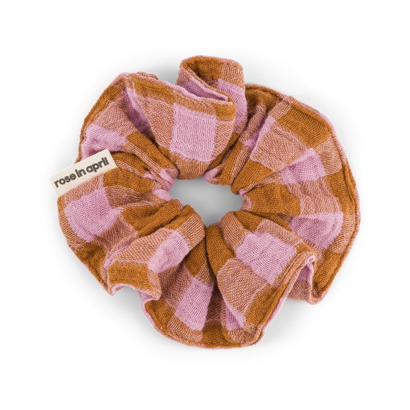Chouchou Vichy - Lila/caramel