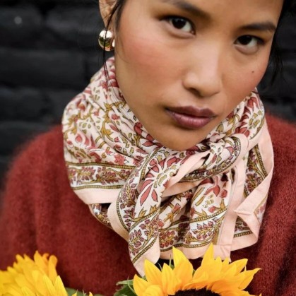 Foulard Palmyre - Rose poudré