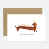 Carte anniversaire - Teckel
