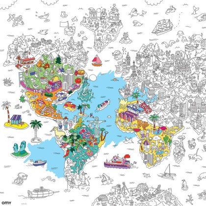 Poster à colorier - Atlas