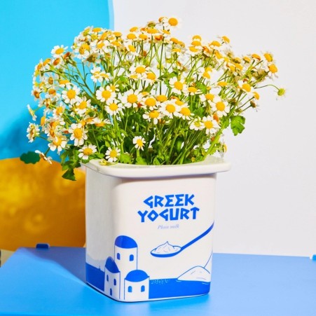 Vase/Cache pot - Yaourt Grec