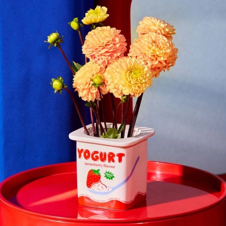 Vase/Cache pot - Yaourt fraise