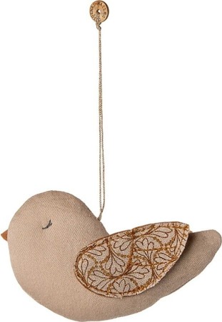Oiseau en tissu à suspendre - Sable