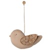 Oiseau en tissu à suspendre - Sable